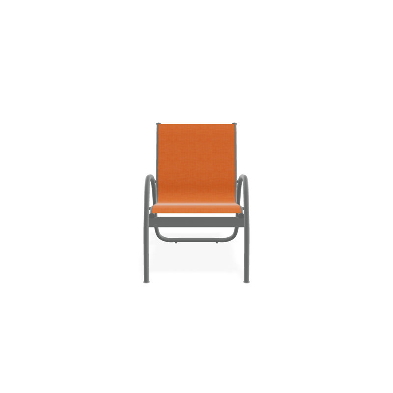 Fauteuil de patio Gardenella, Graphite texturé, Toile Sunbrella® tangerine