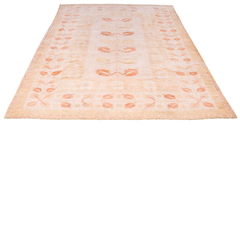Tapis beige / rouille 6 pi x 8 pi 8 po One-of-a-Kind Hereke