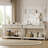 51-Inch Modern Water Ripple Console Table With 3 Wooden Drawers, Slim Entryway & Behind Sofa Table For Living Room, Hallway & Foyer, Farmhouse Accent-115951235