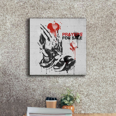 'Prayers for Sale' by Danksy, Canvas Wall Art