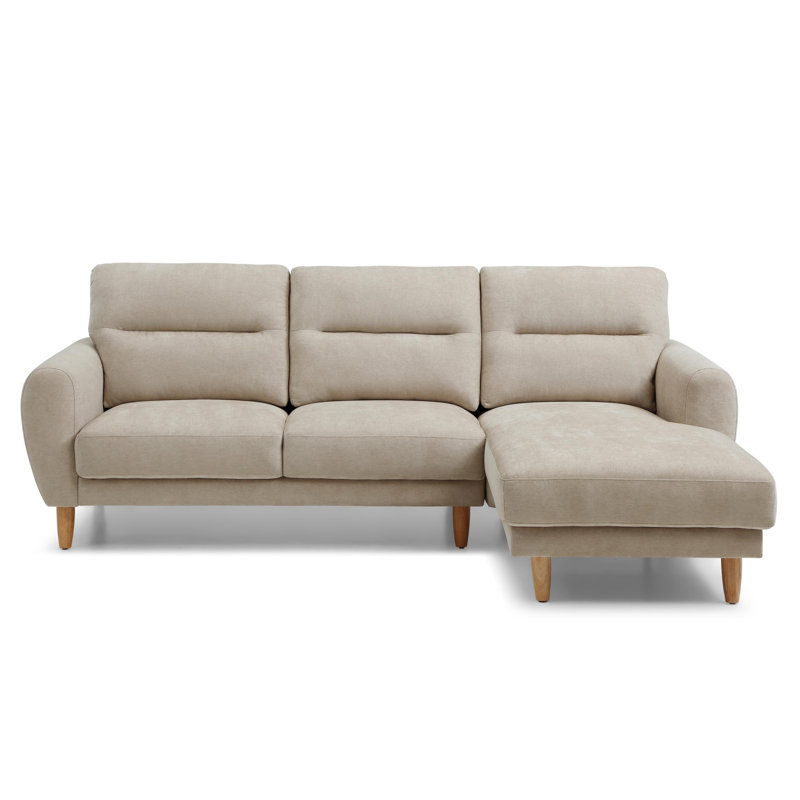 Sectional, Beige Linen Blend