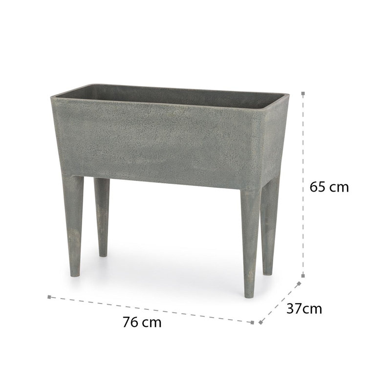 Mammutgrow Raised Garden Bed, Grey/Brown/Blue