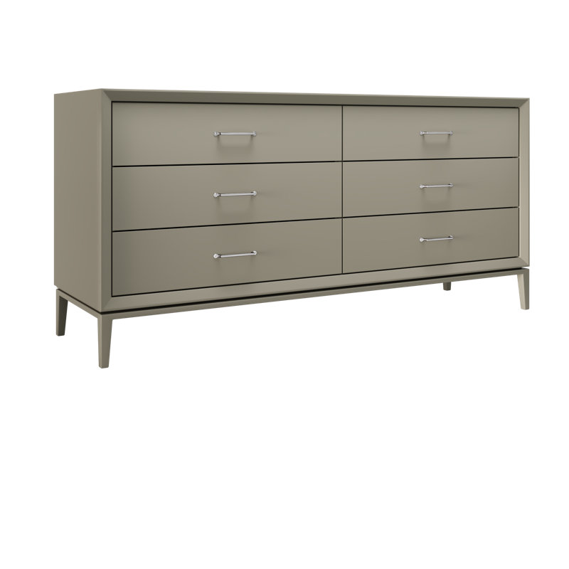Alexandra Double Drawer Bath Vanity, French Olive, 72", Polished Chrome