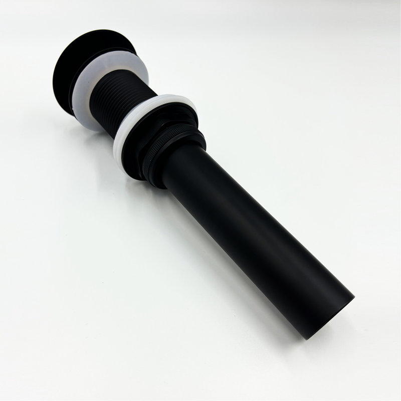 High - Quality Stainless Steel Matte Black Waterfall Spout Single Handle Bathroom Faucet, Pop Up Drain For Non Overflow Sinks, Stable Flow, Simple Installation