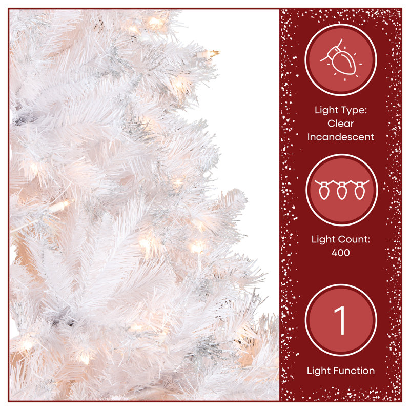 Winchester White 6.5' Fir Artificial Christmas Tree, 6.5'