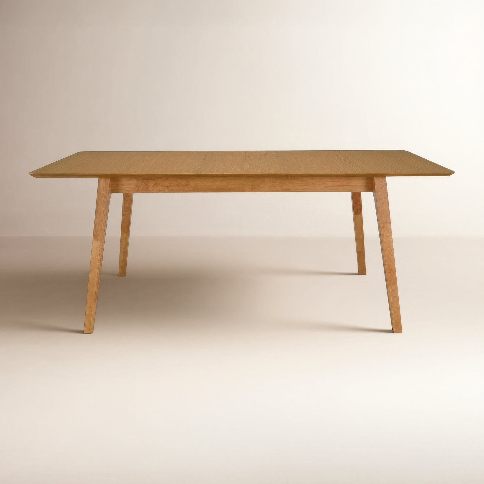 Doge Indoor Walnut and Wood Extendable Dining Table, Natural
