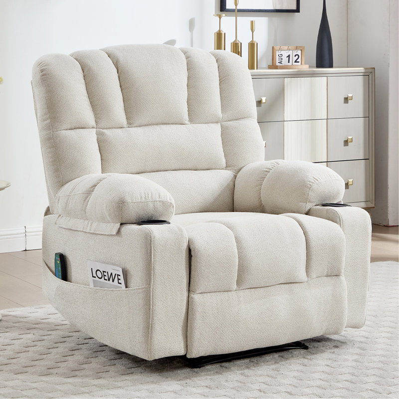 Canapé inclinable avec chauffage et vibration Living Space, Beige