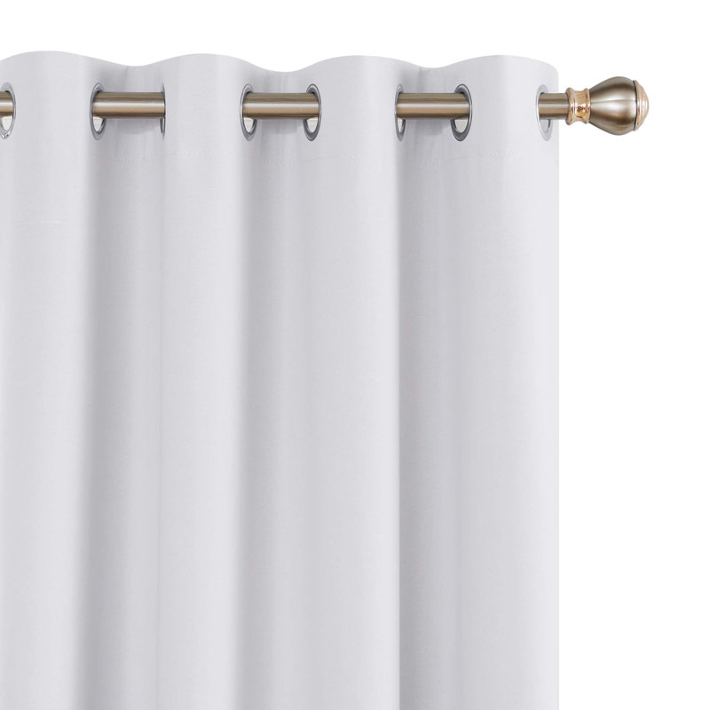 Total Blackout Composited Thermal Insulated Grommet Curtain Panels (Set Of 2), Red, 52" W x 54" L