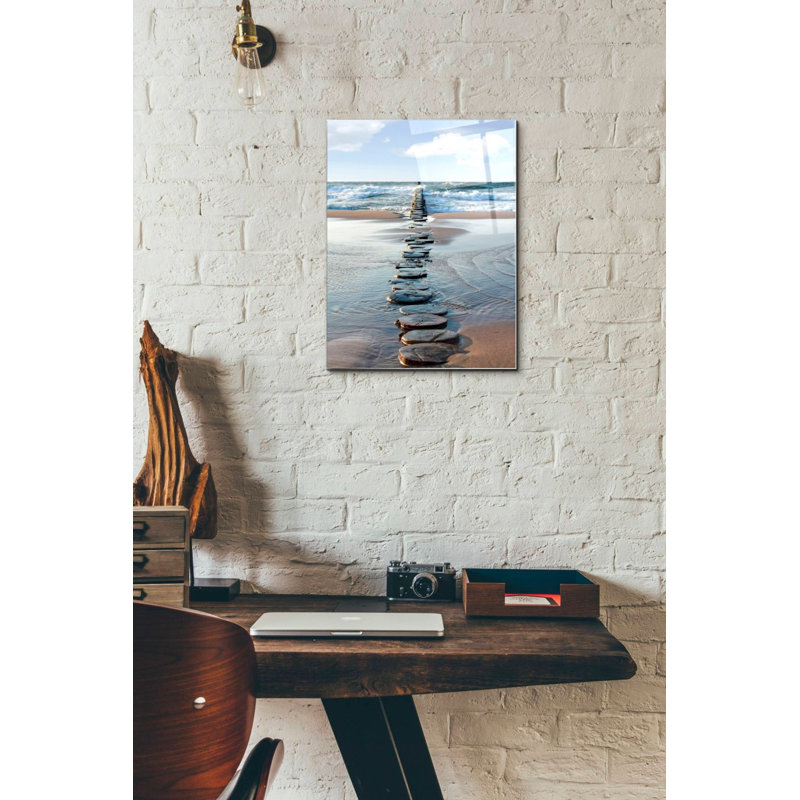 «Stepping Stones», art mural en verre acrylique, H 16 po x l 12 po x P 0,12 po