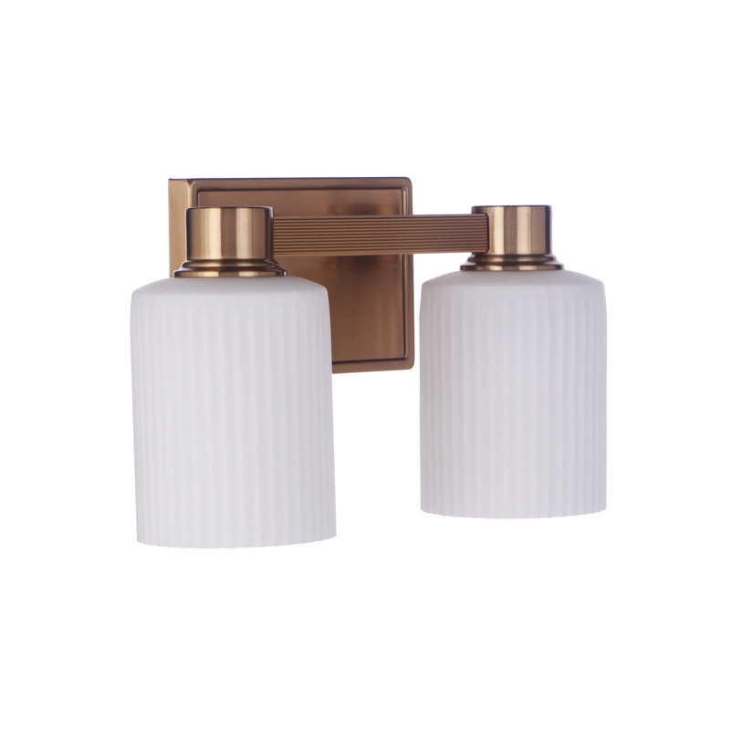 Éclairage pour meuble-lavabo 2 lumières Aundra, Laiton