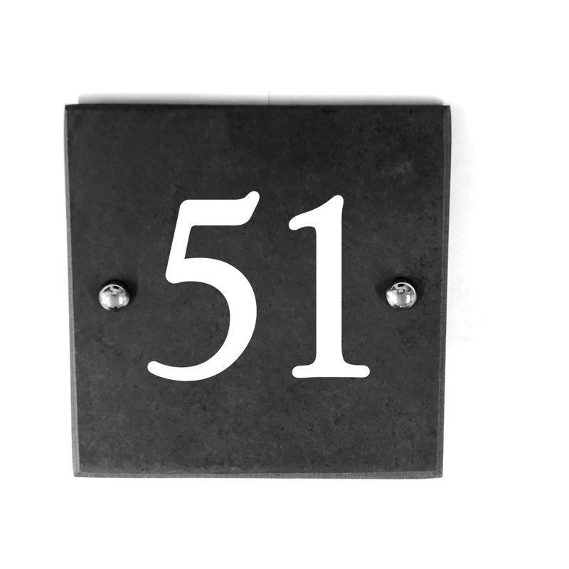 Talapoosa 15cm H Slate House Number
