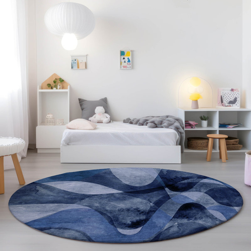 Tapis intérieur / extérieur Alfonzo avec envers antidérapant, Rond 8 pi