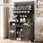 Bar Cabinet 75" Tall Coffee Hutch, Large Kitchens Farmhouse Coffee Bar Cabinet-487217154