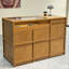 Mid-Century Modern Rectangular Manufactured Wood Reception Desk-897778891-897778889