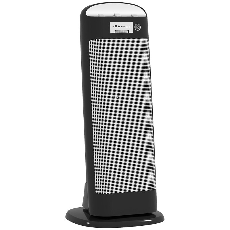 HOMCOM 220W 5118 BTU Electric Tower Space Heater with Adjustable Thermostat and with Digital Display