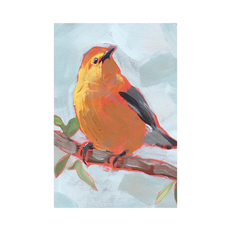 Painted Songbird III by Jennifer Paxton Parker - Wrapped Canvas Painting, 66.04 cm H x 45.72 cm W x 1.91 cm D