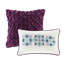Literie simple / simple TG mauve avec thème global - courtepointe et coussins réversibles d'inspiration