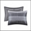 Ensemble d'édredon 7 pièces pour lit simple 7 pièces avec draps en coton, noir