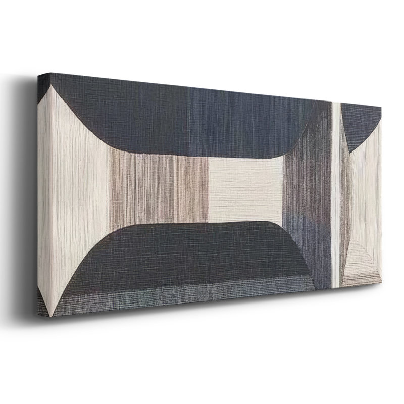 Série abstraite-DCLI- Toile tendue avec châssis - Prêt à accrocher, H 12 po x l 30 po