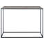 Minimalist Cumminsville 44'' Console Table – Streamlined Modern Design with Brown Wood & Black Metal