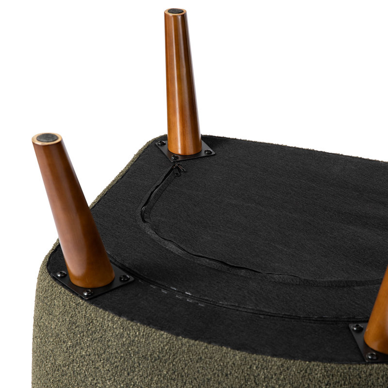 Fauteuil d'appoint capitonné à canal ondulé vert Modern Modern