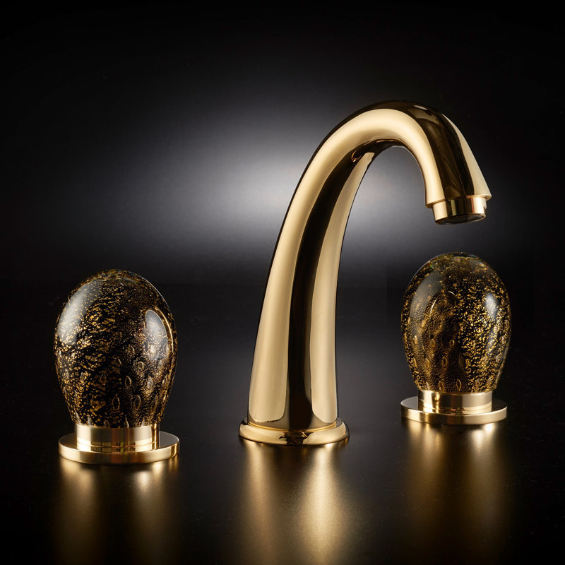 Murano 2-handle Bathroom Faucet, Black/Gold