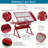 Adjustable Tempered Glass Drafting Table with Storage and Stool