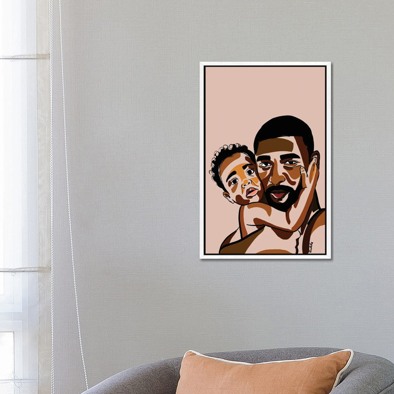 Daddy’s Baby III by NoelleRx - Print on Canvas, White Framed, 66.04 cm H x 45.72 cm W