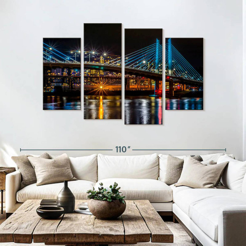 Marchelle Oregon Bridge City Lights, 54'' H x 84'' W