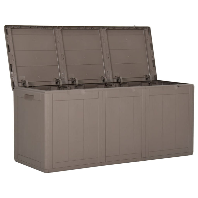 17 Stories Kohutka 118.5cm W 100L Wicker Lockable Deck Box, Brown