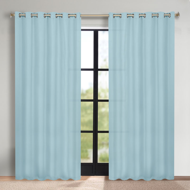 Paire de rideaux obscurcissant avec œillets Millendon, Lys vert, L 70 po x L 120 po