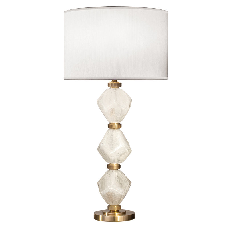 SoBe Table Lamp, Clear Quartz, White