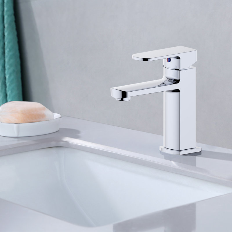 Robinet pour salle de bain Derengge, Chrome poli