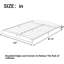 Base de lit plateforme en métal de 6 pouces de hauteur, lit grand à lattes à support robuste, aucun sommier requis, rangement sous le lit, assemblage facile, blanc-823841603-823841600