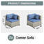 Zoea Outdoor Patio Sofa with Removable Cushions (Set of 2)-1163030897