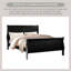 Lit-bateau noir en bois massif