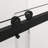 72 In. W X 76 In. H Freestanding Double Sliding Frameless Shower Enclosure In Matte Black Finish-122790628