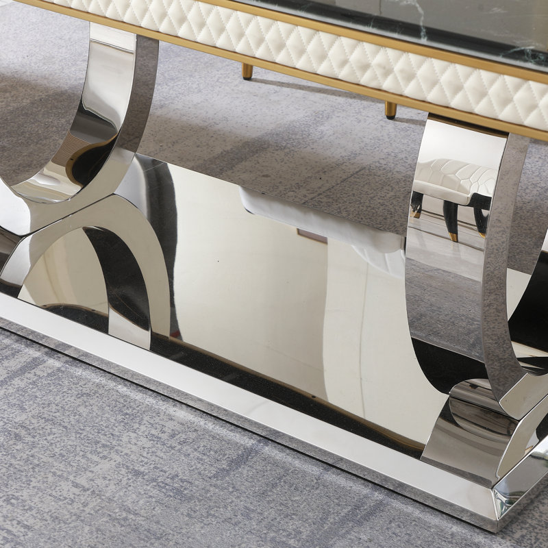 Table de salle à manger Luxury Luxury, 9 pièces : table, 8 chaises