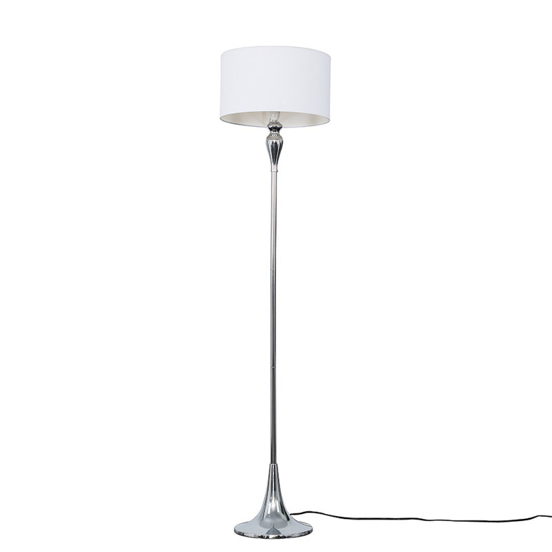 Simonsen 151cm Traditional Floor Lamp, White, No