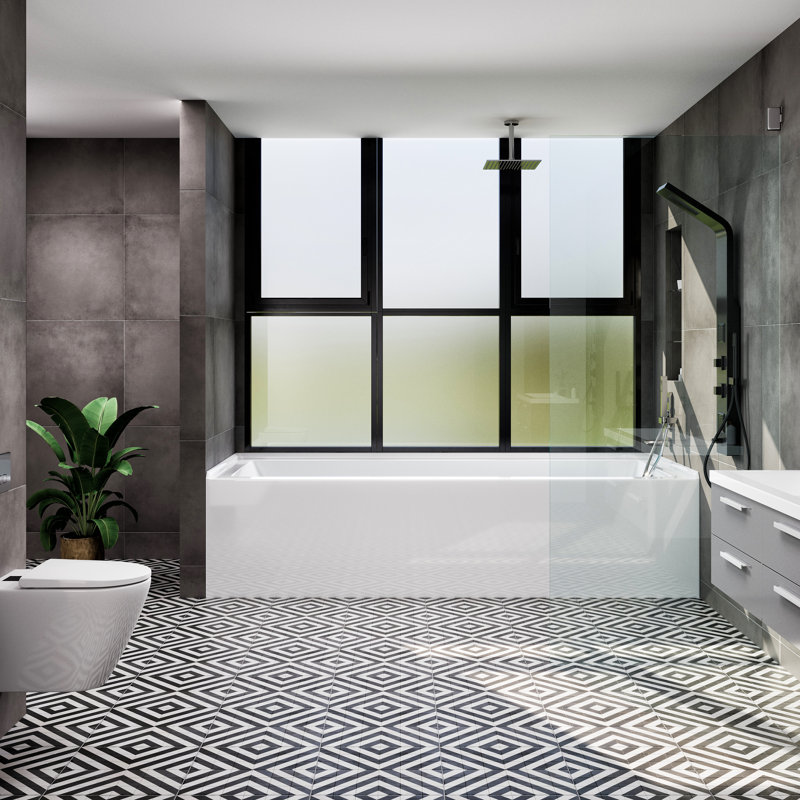 Nova 60'' x 32'' Soaking Acrylic Bathtub, Right