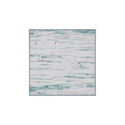 Machine Washable Blue Area Rug
