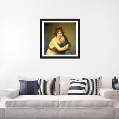 «In Zoom Détail, Madame Vigee-Lebrun and Her Daughter, Jeanne-Lucie-Louise, 1789», reproduction d'impression sur toile tendue