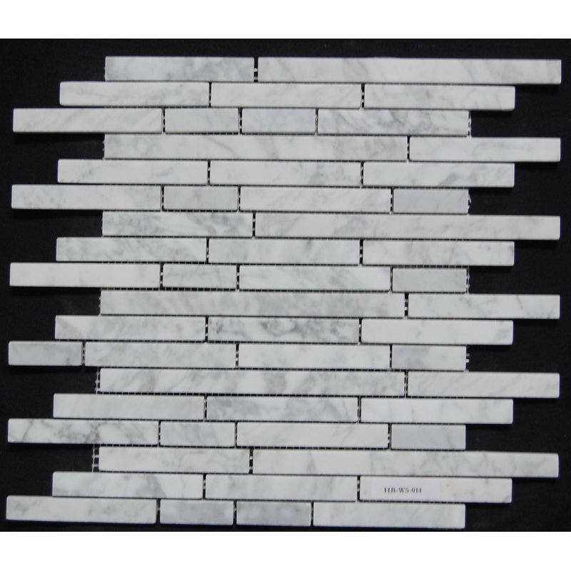 0.62" x 3" Marble Linear Mosaic Wall & Floor Tile