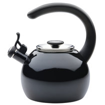 Farberware Dome Tea Kettle, Black, 3.0 Quart 