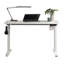 Bureau rectangulaire avec ports USB intégrés de type A et C