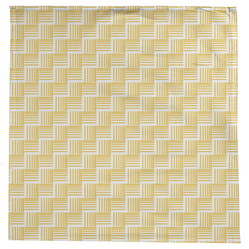Rayures nattes classiques Nappe, Jaune/blanc