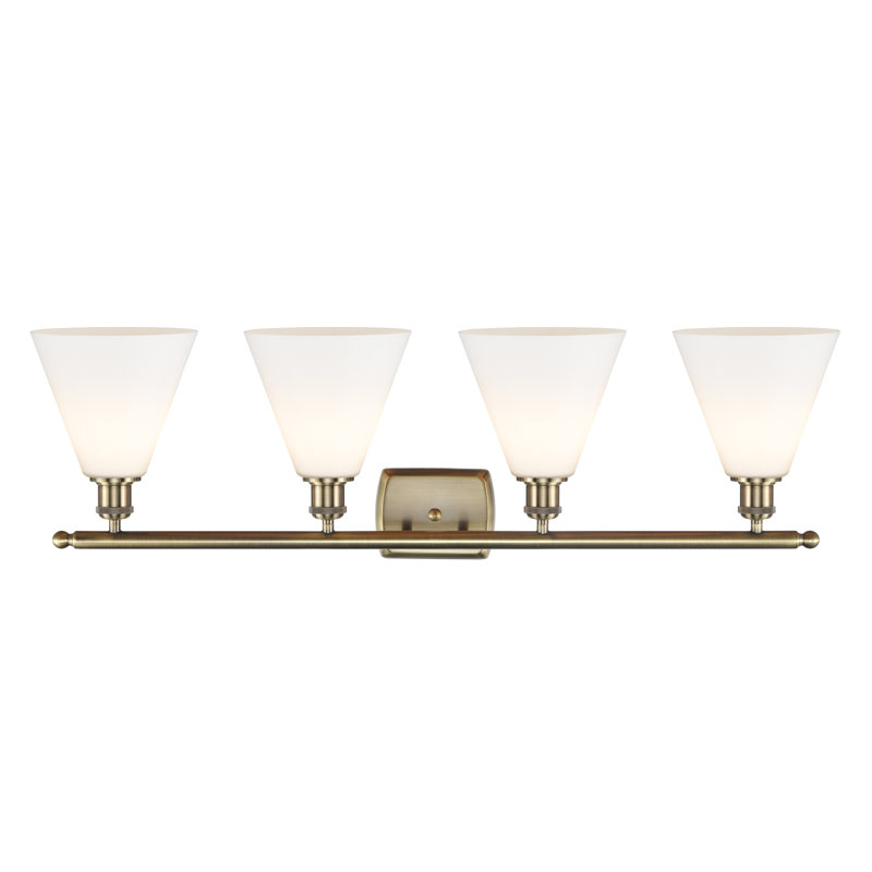Hanny 4 - Light Vanity Light, Antique Brass, Matte White, Incandescent