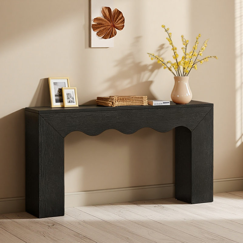 Canapé, console, table d'entrée, 32,31 po H x 63,04 po L x 11,82 po P, Noir