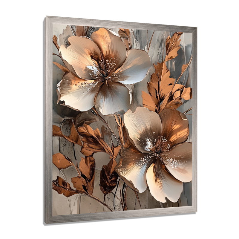 Ballerini - Abstract Wall Art Living Room, Silver, 32" H x 24" W, Single Picture Framed Print