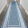 Ottohome Non-Slip Bordered Area Rug For Living Room, Hallway, Entryway Rug, Blue